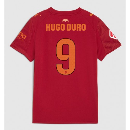 Valencia Hugo Duro #9 Replika Bortatröja 2025-26 Kortärmad